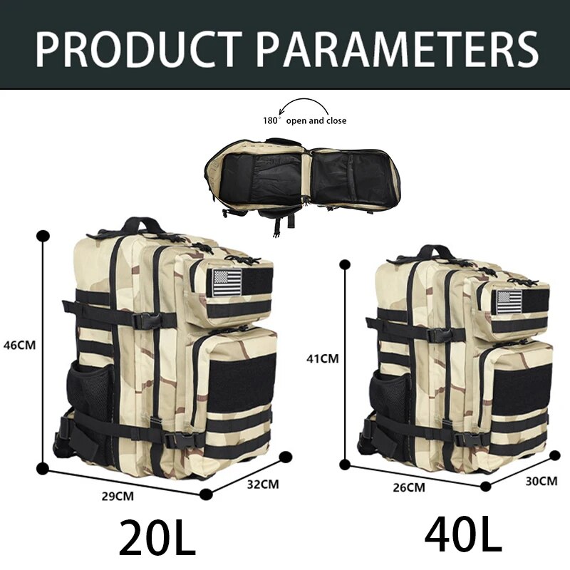 New-25L-45L-Military-Tactical-Backpack-Outdoor-Training-Gym-Bag-Hiking-Camping-Travel-Rucksack-Army-3D-5