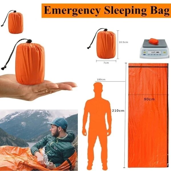 Outdoor-Life-Bivy-Emergency-Sleeping-Bag-Thermal-Keep-Warm-Waterproof-Mylar-First-Aid-Emergency-Blanke-Camping-1