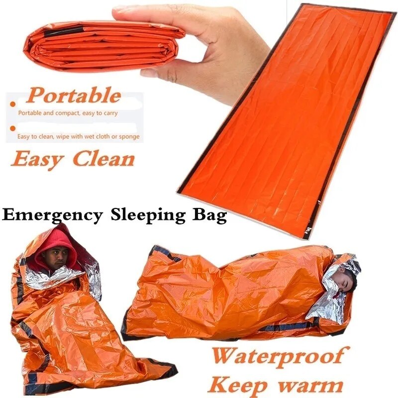 Outdoor-Life-Bivy-Emergency-Sleeping-Bag-Thermal-Keep-Warm-Waterproof-Mylar-First-Aid-Emergency-Blanke-Camping-2