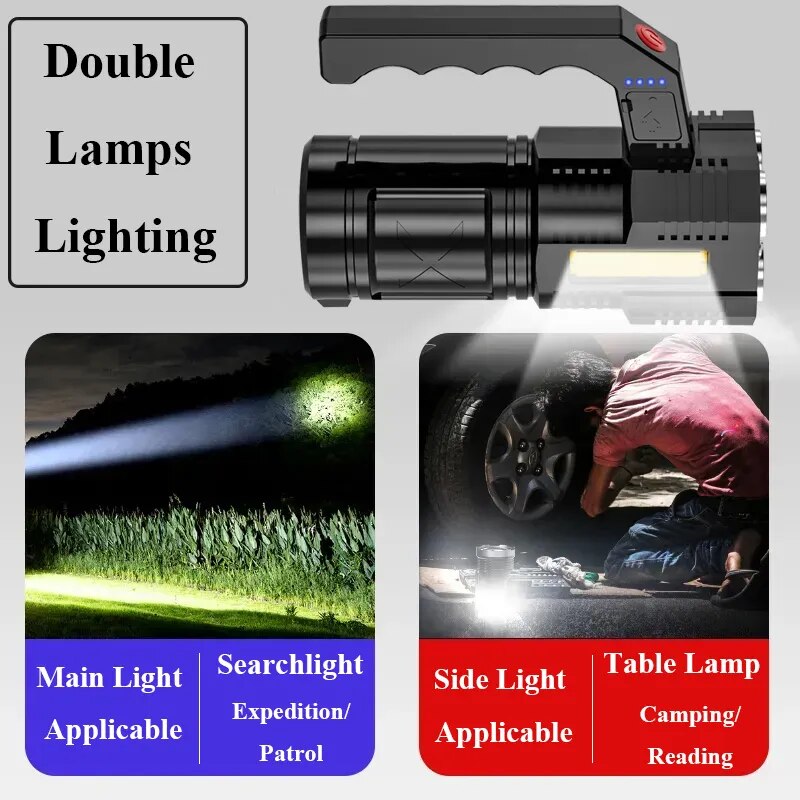 Portable-LED-Flashlight-USB-Rechargeable-Waterproof-4-7-Core-Handheld-Lantern-COB-Led-Flashlights-for-Outdoor-3