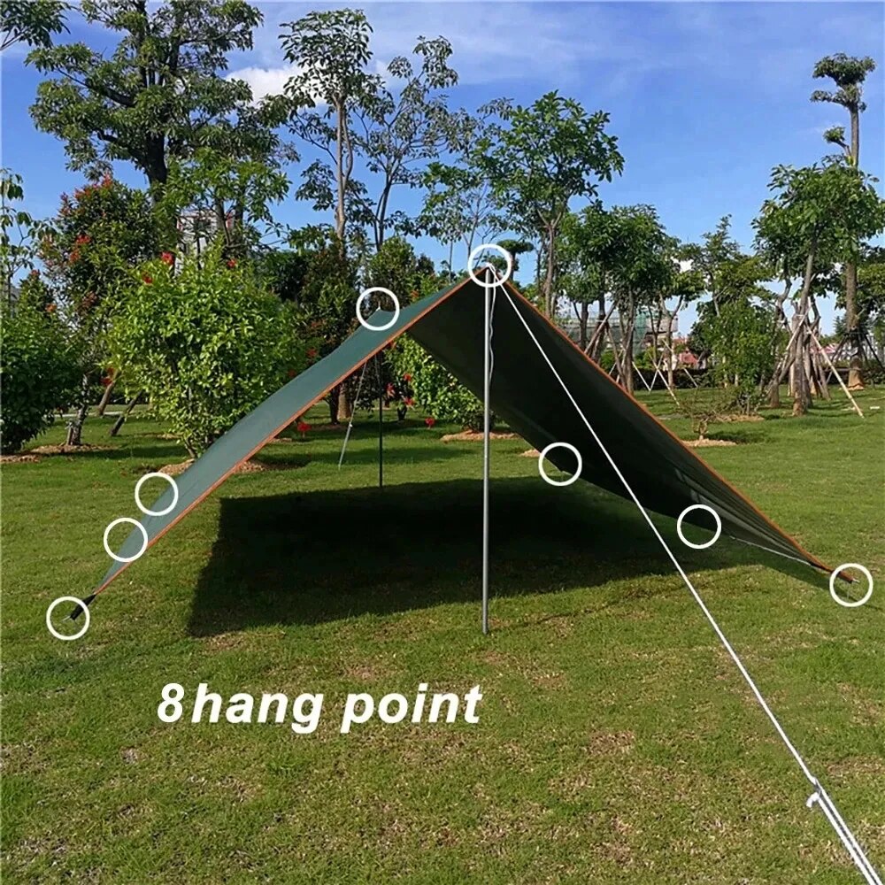 Ultralight-Canvas-Garden-Canopy-Waterproof-Sunshade-Camping-Hammock-Sun-Shelter-for-Beach-and-Outdoor-3x5m-4x3m-1